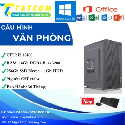 PC văn phòng  i5 12400 / 16GB - 256GB